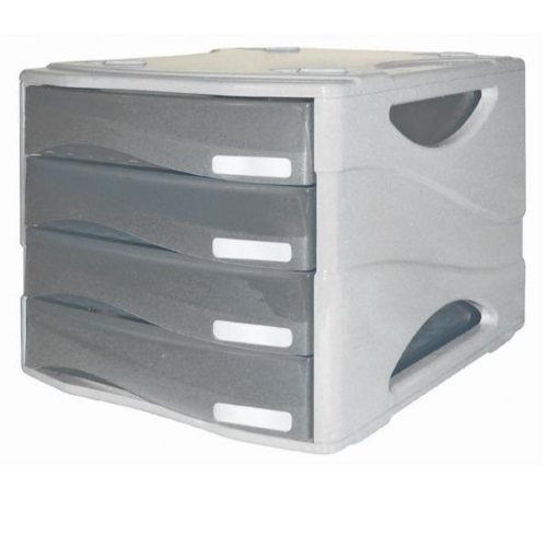 ARDA Smile Classic - Cassettiera - 4 cassetti - per A4, 240 x 320 mm - grigio